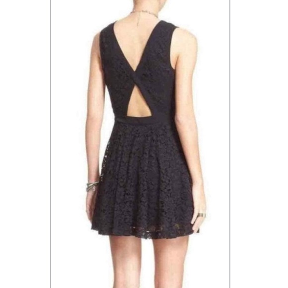 Free People Lovely in Lace Elegant Black Lace Dress Medium - Picture 2 of 15